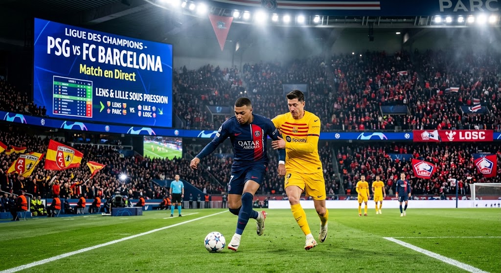 Ligue des Champions : PSG-Barça, Lens et Lille sous pression